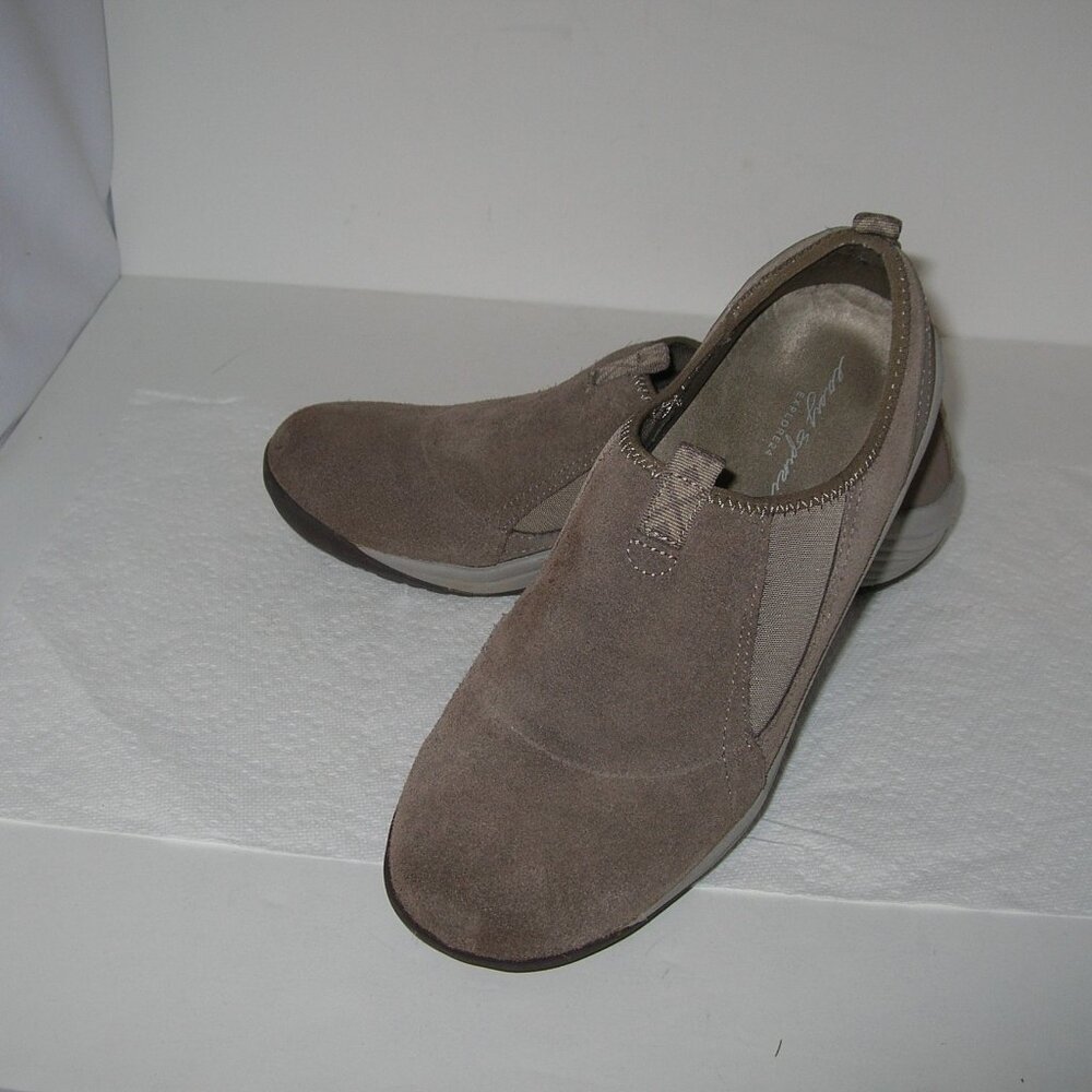 Tan Suede Pull on Comfort LOAFER "ISIE" Easy Spirit Explore24 SHOES Womens 9.5M